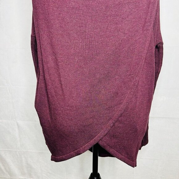 Athleta Purana Wrap Hooded Relaxed Drape Neck Sweatshirt Spiced Cabernet Sz XXS - Picture 3 of 9